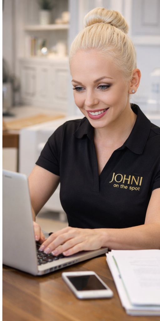 Paperwork and computer admin support in action collage